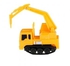 Magic Mini Construction Truck Excavator Black Drawn Line Toy Car - Yellow And Black
