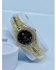 Lookworld Gold With Silver Stoned Wrist Watch