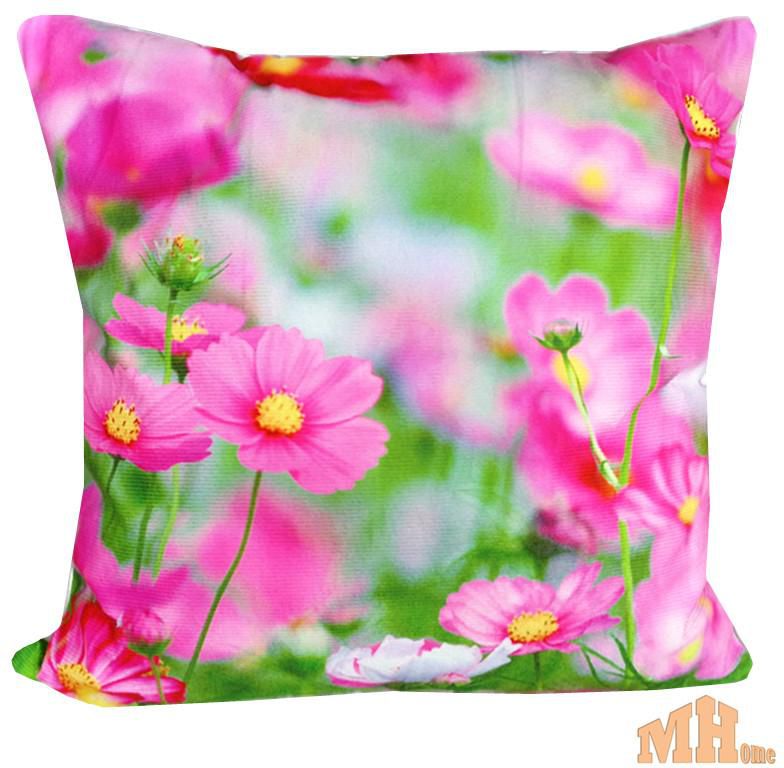 Mayleehome Maylee HIgh Quality Printed Lovely Pillow Cases (Pink Flower)