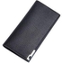 Baellerry Bifold Ultrathin Leather Long Wallet for Men-Black