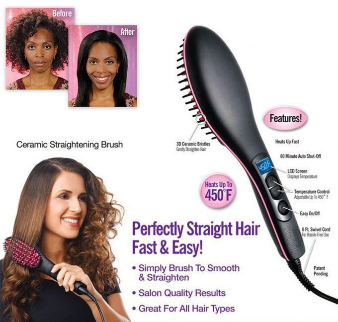 Ceramic Brush Hair Straightener Electric Comb As Seen On TV