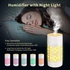Humidifiers Purifier Air Aroma Diffuser Ultrasonic Mini Portable Super Quiet -7 Colors Light Night Yellow