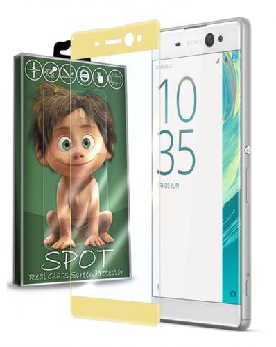 Spot Real Curved Glass Screen Protector For Sony Xperia XA Ultra - Gold
