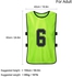 HUIOP Numbered Soccer Jerseys 6 PCS Adults Soccer Pinnies Quick Drying Football Team Jerseys Youth Sports Scrimmage Soccer Team Training Numbered Bibs Practice Sports Vest