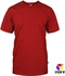 Boxy Microfiber Round Neck Plain T-shirt - 7 Sizes (Red)