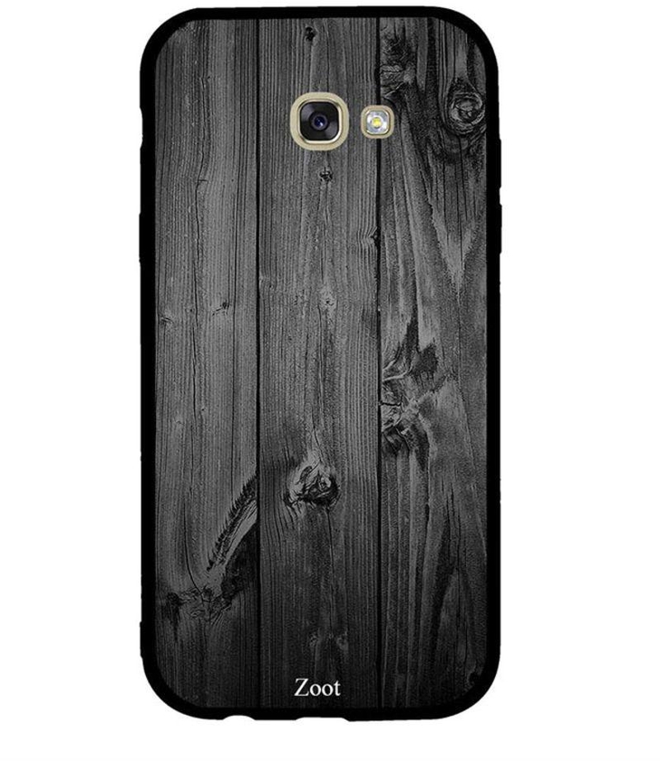Protective Case Cover For Samsung Galaxy A7 2017 Black Wooden Pattern