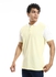 Izor Bi-Tone Turn Down Collar Polo T-Shirt - Pastel Yellow & White