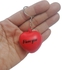 ميدالية مفاتيح سلسلة مفاتيح على شكل قلب باللون الأحمر للجنسين والمناسبات السعيدة
