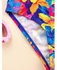 SHEIN Toddler Girls Floral Print Ruffle Trim Knot Bikini Swimsuit
