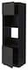METOD خزانة عالية لفرن/ميكرويف بابين/أرفف, أسود/Voxtorp شكل خشب الجوز, ‎60x60x200 سم‏ - IKEA