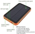 10000mAh Solar Portable Power Banks 2 Outputs-Orange