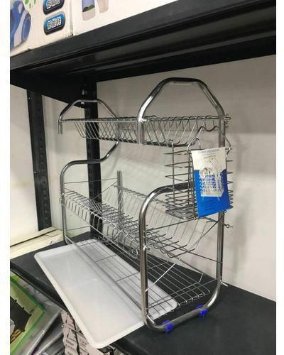 Stainless Steel 3 Layer Dish Drainer Rack Silver