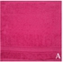 BYFT - Daffodil (Fuchsia Pink) Monogrammed Face Towel (30 x 30 Cm - Set of 6) - 500 Gsm White Thread Letter "A"- Babystore.ae