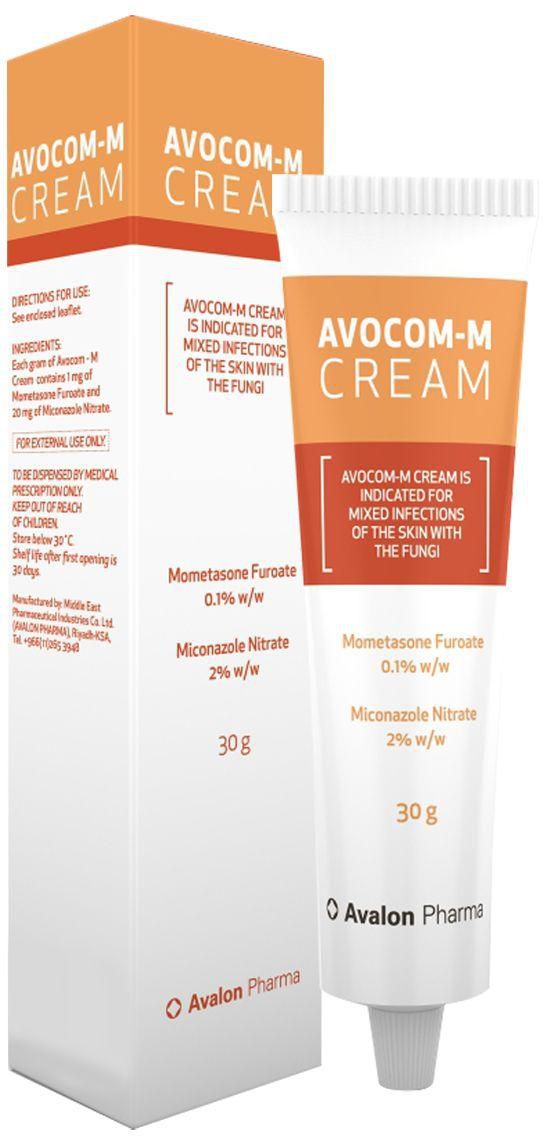 Avalon, Avocom-M, Cream, For Mixed Skin Fungal Infection - 30 Gm