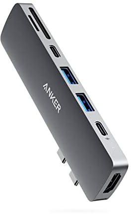 Anker USB C Hub for MacBook, 7-in-2 USB C to C Adapter, Compatible with Thunderbolt 3 Port, 100W Power Delivery, 4K HDMI, USB C and 2 USB A Data Ports, SD and microSD Card Reader