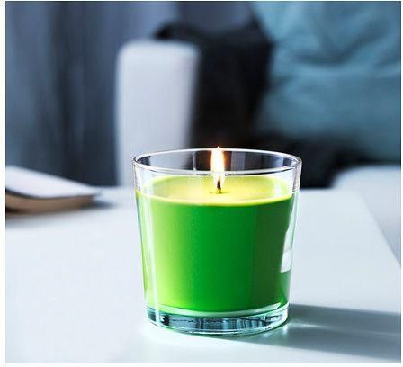 Crisp Apple Scented Candle In Glass - Green [CDL0101]