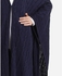 Bella Donna Knitted Poncho-Navy