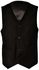 Aria Plain 3 Button Suit Waist Coat Black MWC-4355