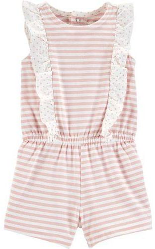 Carter's Baby Girl Striped Ruffle Jumpsuit Romper
