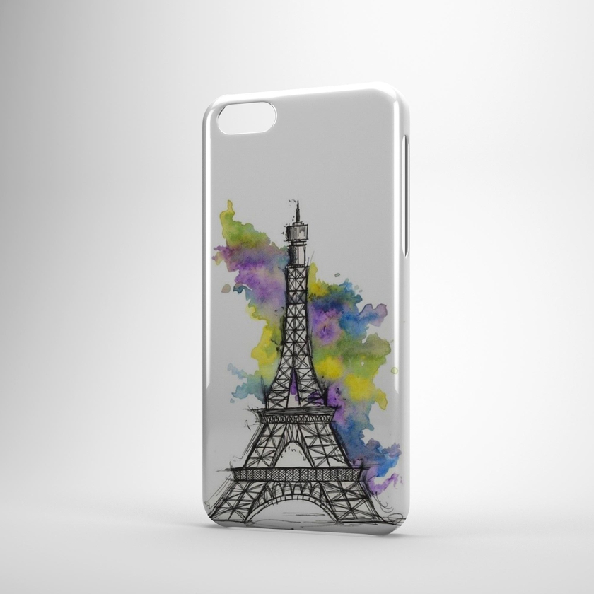 France Expo 1900 Landmark Paris Water Painted Phone Case Cover for iPhone5C
