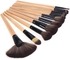 32 Pcs Makeup Brushes Wood Kit Cosmetic Brush Set   Pouch Bag Case Wood Color