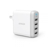 Anker PowerPort (40W 4-Port USB Wall Charger) with Foldable Plug for iPhone, iPad,Galaxy,Note -White