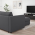 VIMLE 3-seat sofa with chaise longue - Hallarp grey