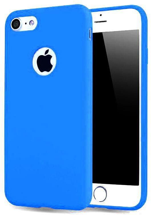 كفر حماية بلاستيك مرن لون أزرق فاتح لجوال آبل آيفون7  Apple Iphone7  4.7inch
