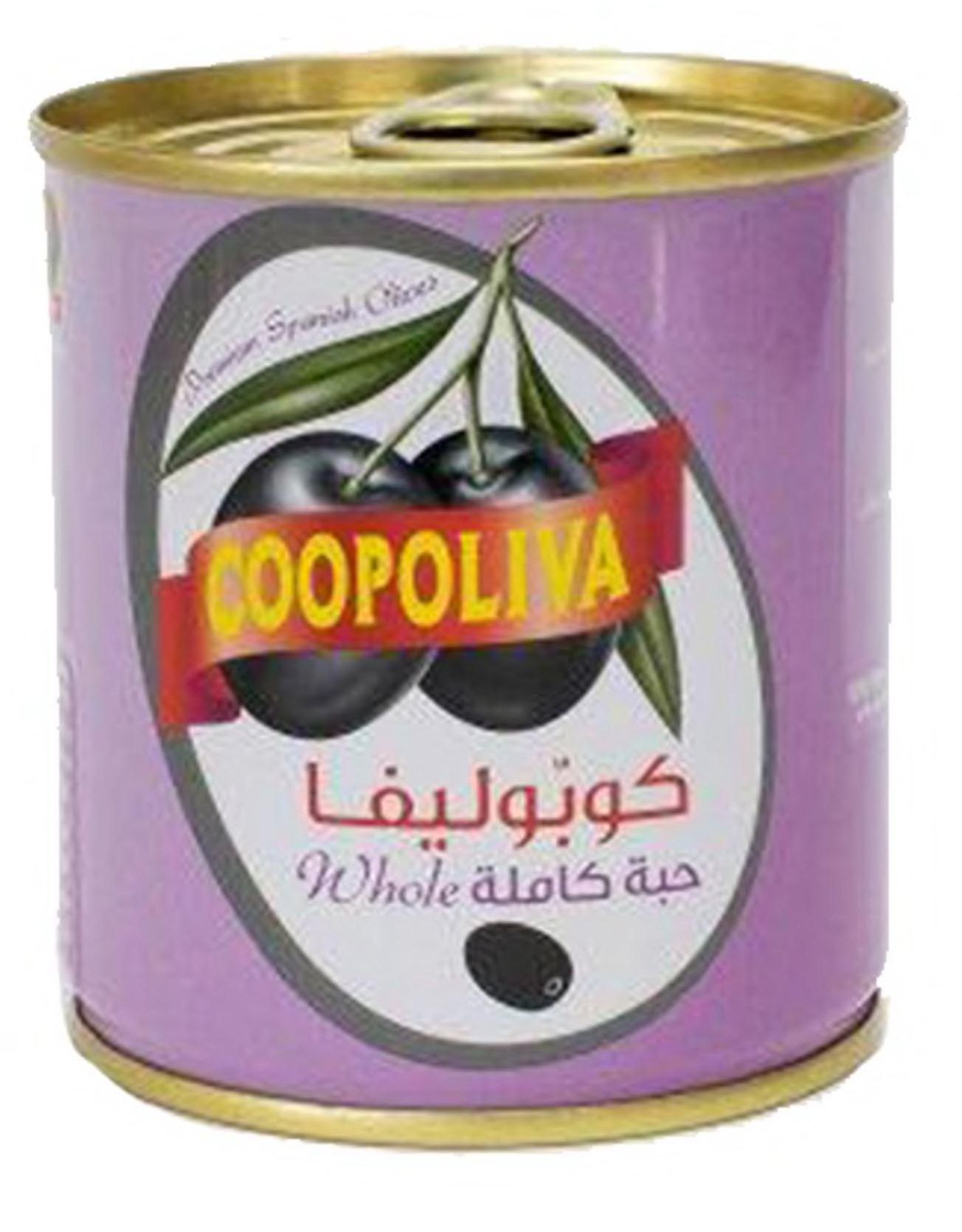 Coopoliva whole black olives 100 g
