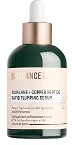 Biossance Squalane + Copper Peptide Rapid Plumping Serum. Powerfully Hydrating Face Serum that Instantly Plumps and Firms with Collagen Boosting Copper Peptides, 1.69 fl oz