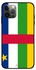 غطاء حماية مطبوع عليه علم جمهورية إفريقيا الوسطى لهاتف أبل آيفون 12 برو ماكس متعدد الألوان