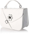 Get Ladies Leather Handbag, 20×15 cm - White with best offers | Raneen.com