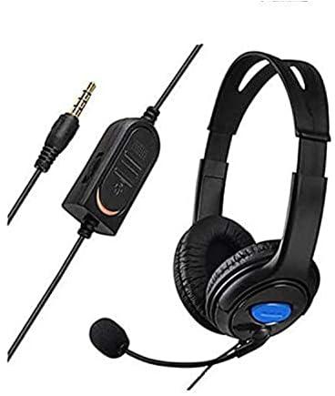 Headphone Wired Headset With Microphone Stereo For PlayStation 4 PS4 Black