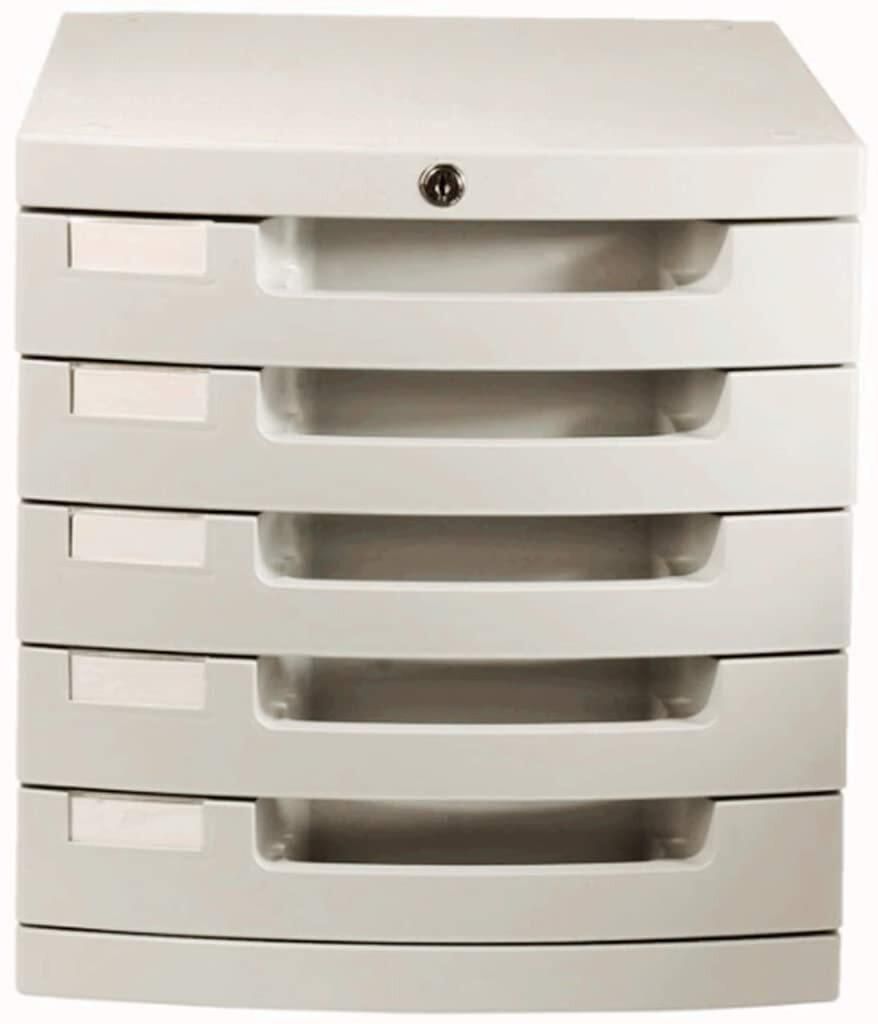 Generic 5-Drawer With Lock 5-Layer Desk Filing Cabinet File Document Holder Organizer Storage Box Eb-Osdc05