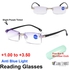 Reading Glasses Rimless Anti Blue Light Diamond Cutting Edge +1.00 to +3.50