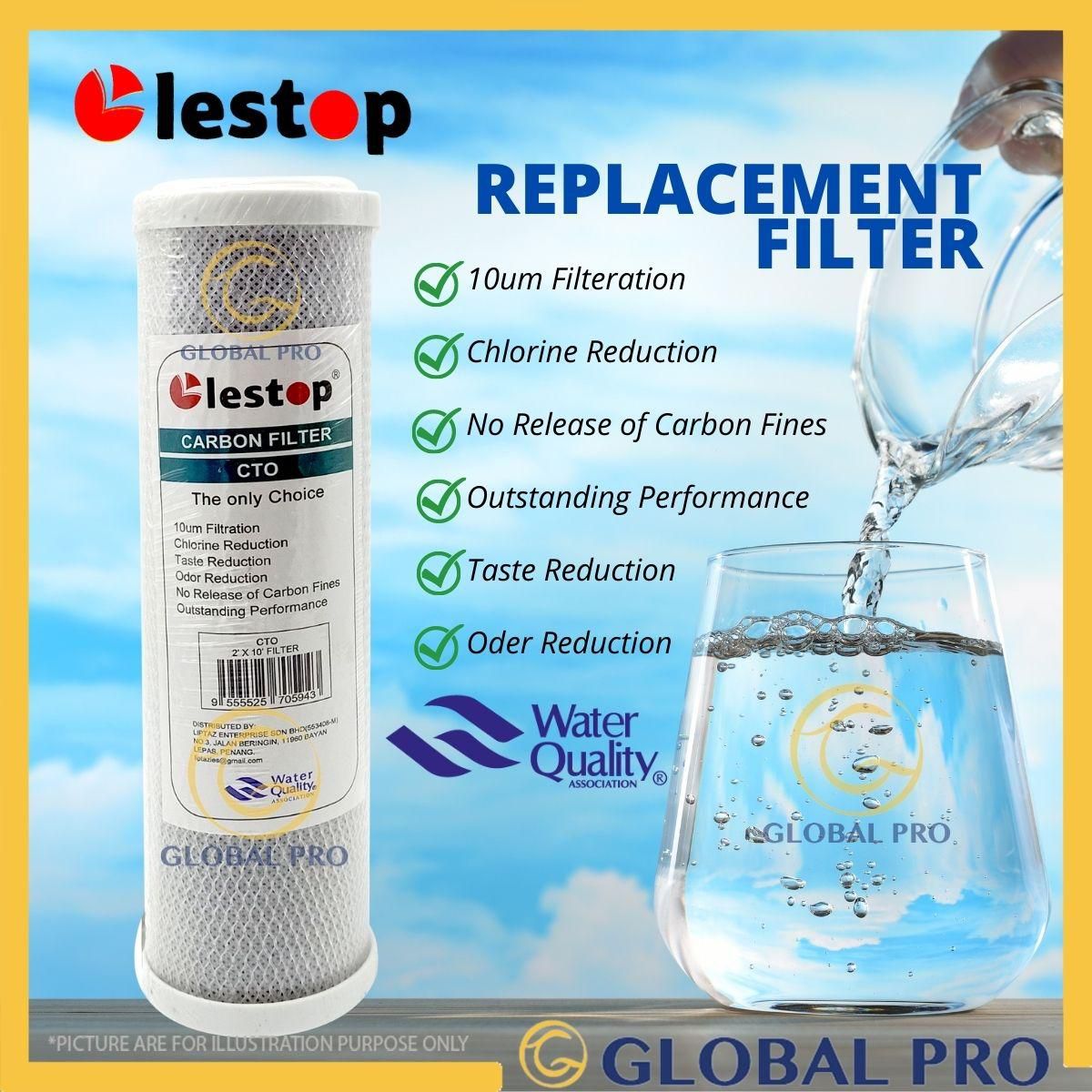 [1PC] 10" LESTOP CTO Carbon Filter Water Filter Chlorine Reduction Water Purifier