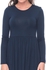 Boohoo AZZ13961 Mia Long Sleeve Midi Dress for Women - Navy, 12 UK