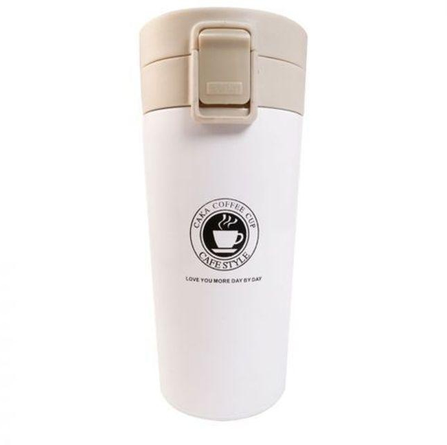 White Thermal Insulated Stainless Steel Mug - 380ml