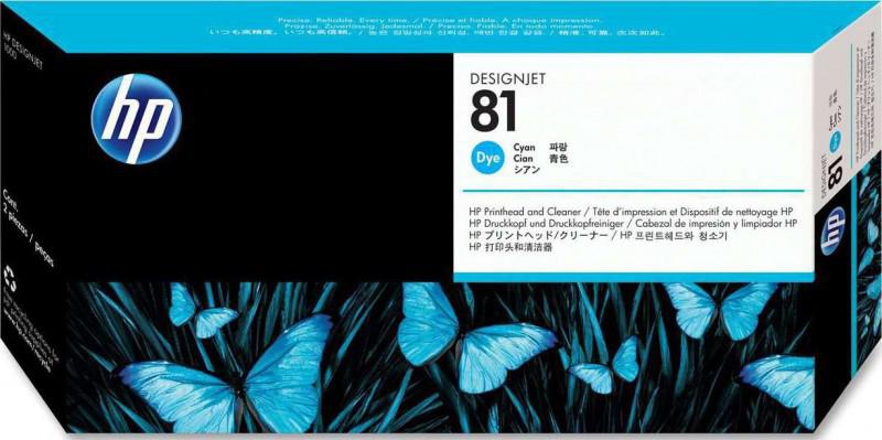 HP 81 Cyan Dye Printhead and Printhead Cleaner | C4951A