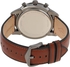 Fossil Men's Townsman Chronograph Brown Leather Watch FS5522 - 44 Mm