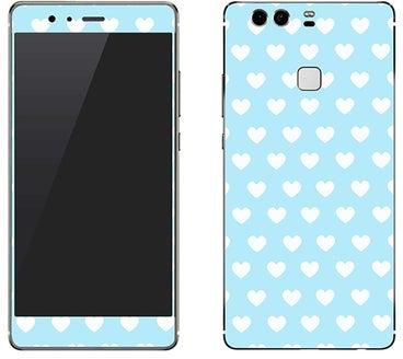 Vinyl Skin Decal For Huawei P9 Plus Baby Blue Hearts