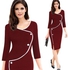 b'Dresses for Women Brief Slit Elegant Work Dress Plus Size Bodycon Pencil Dress'