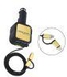 Shinefuture 2 Port 4.8A Dual USB Car Charger - Black and Gold