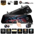 T12+ 9.66 inch Car Rearview Mirror DVR Camera Dual Lens Dash Cam 9.66 Inch Rearview Mirror Digital Video Recorder 2019new（#withoutTF） WOW