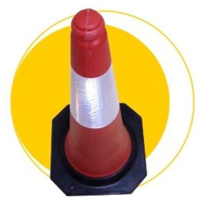 Bybigplus Traffic cone (Black Base) 75cm