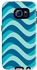 Stylizedd Samsung Galaxy S6 Premium Dual Layer Tough Case Cover Gloss Finish - Curvy Blue