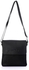 Shield Zipped Casual Cross-Body Bag - Black