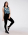 AGU Printed Side Lace Up Tank Crop Top - Heather Steal Blue