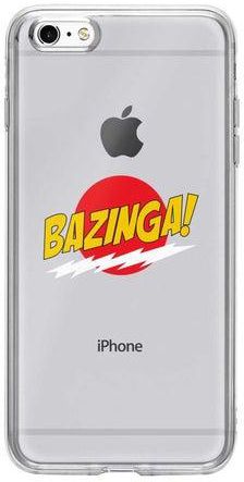 Classic Clear Series Bazinga Printed Case Cover For Apple iPhone 6s Plus/6 Plus Clear/Red/Yellow
