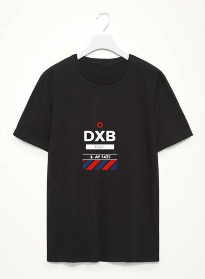 Oversize Graphics Printed Loose Tee Short Sleeve Round Neck Casual Black Tshirt Dxb Airport White